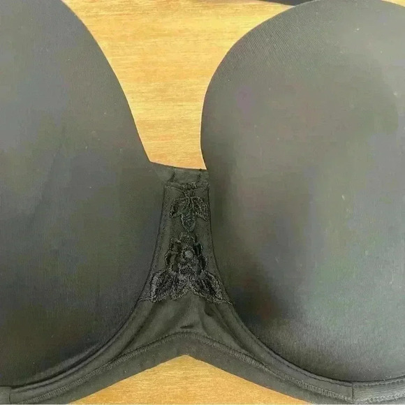 Vanity Fair Black Strapless Smooth Back 5 Way Stretch Bra Women’s Size 36DD - Picture 6 of 16